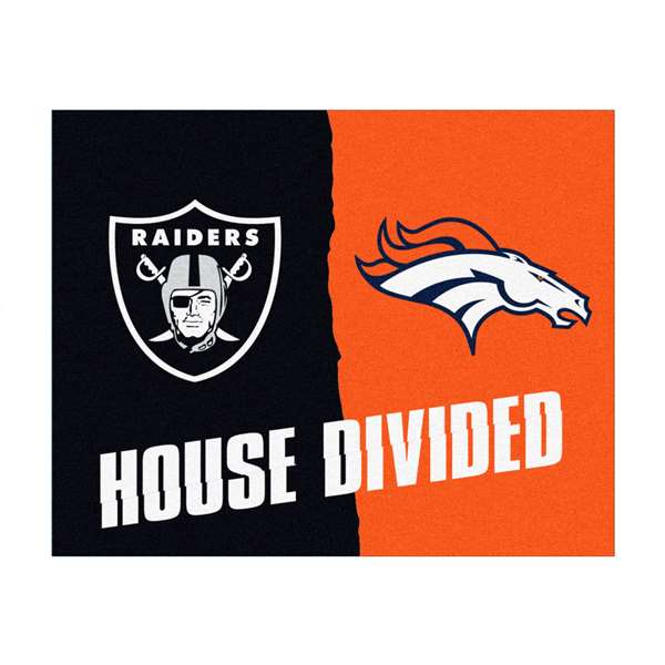 NFL House Divided - Raiders / Broncos House Divided House Divided Mat