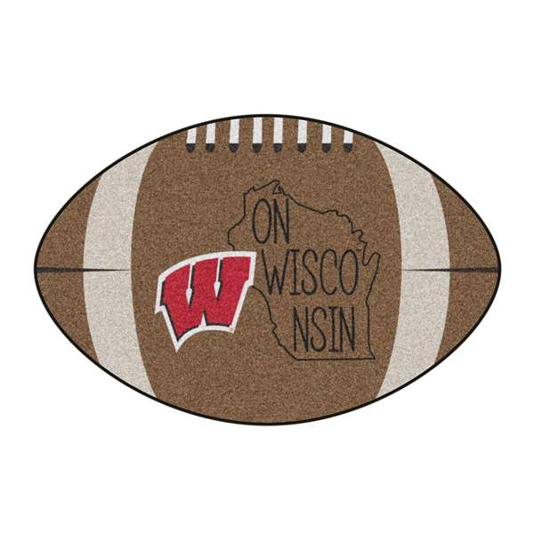 University of Wisconsin Badgers Southern Style Football Mat