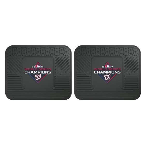 Washington Nationals  2019 World Series Champions 2 Utility Mats Rear Car Mats