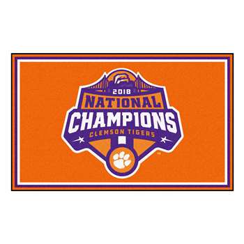 Clemson University Tigers 2019 Football National Champions 5x8 Rug 59.5"x88"