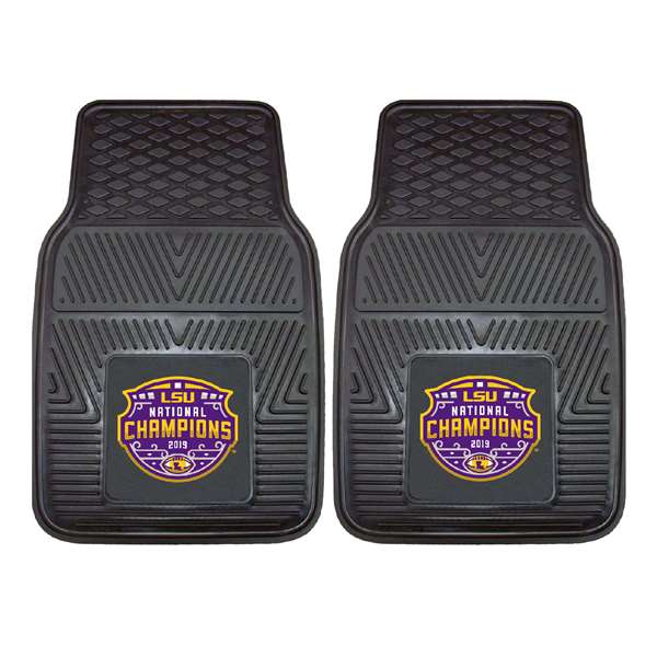 Louisiana State University LSU Tigers 2-pc Vinyl Car Mat Set 17"x27"