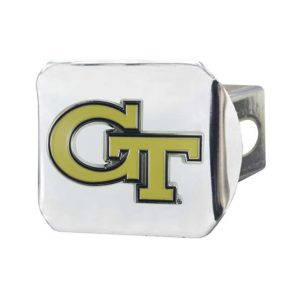 Georgia Tech Yellow Jackets Color Hitch Cover - Chrome