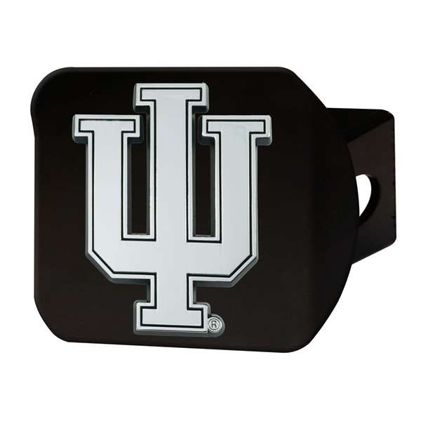 Indiana University Chrome Hitch - Black Hitch Covers