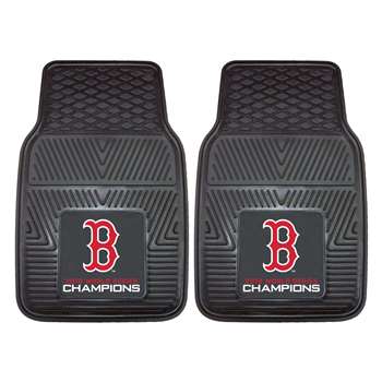 Boston Red Sox 2018 World Series Champions Heavy Duty 2-Piece Vinyl Car Mats 18"x27" 2-pc Vinyl Car Mat Set  