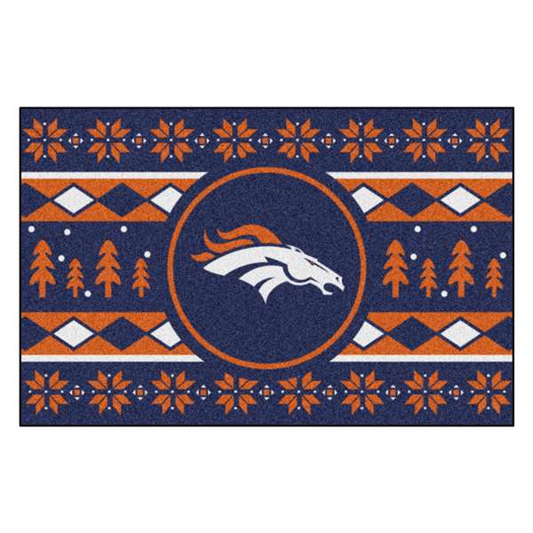 Denver Broncos Broncos Holiday Sweater Starter Mat