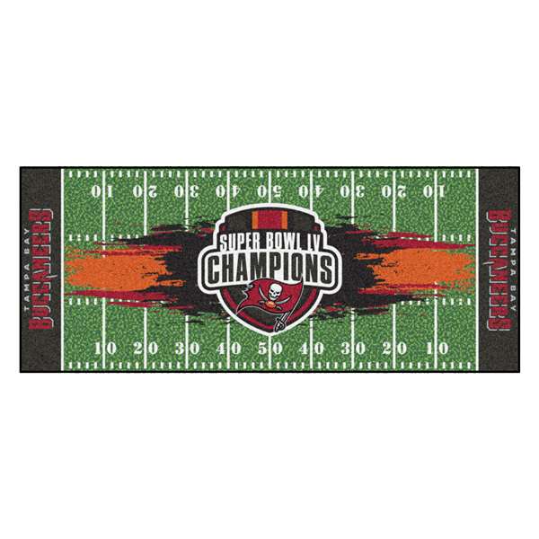 Tampa Bay Buccaneers Super Bowl LV 55 Champions Football Field Runner 30"x72"