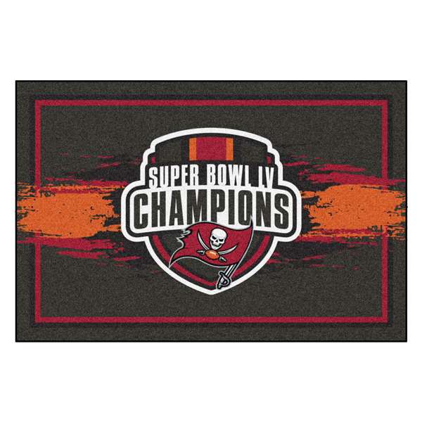 Tampa Bay Buccaneers Super Bowl LV 55 Champions 5x8 Rug 59.5"x88"