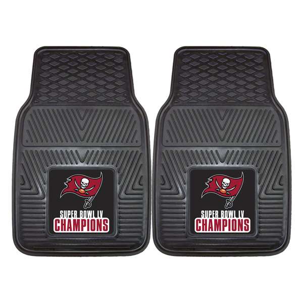 Tampa Bay Buccaneers Super Bowl LV 55 Champions 2-pc Vinyl Car Mat Set 17"x27"