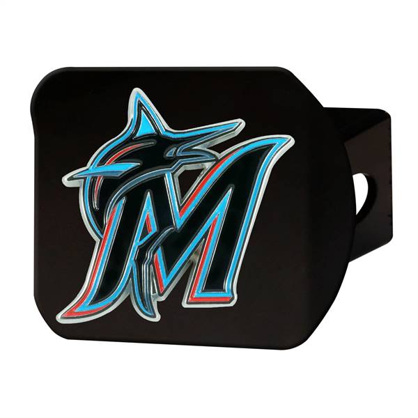 Miami Marlins Marlins Color Hitch Cover - Black
