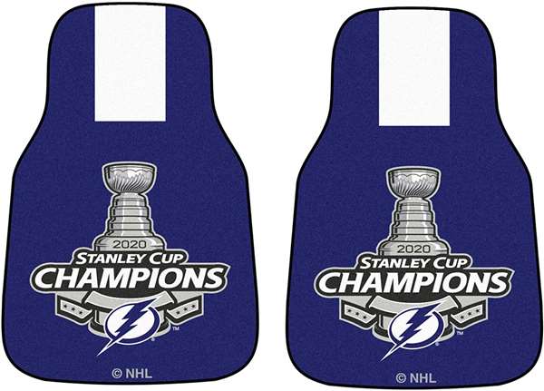 Tampa Bay Lightning 2020 Stanley Cup Champions 2-pc Carpet Car Mat Set