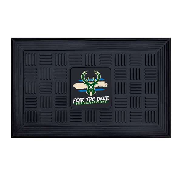 Milwaukee Bucks 2021 NBA Finals Champions Medallion Door Mat