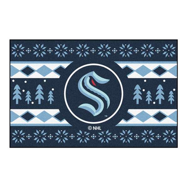 Seattle Kraken Kraken Holiday Sweater Starter Mat