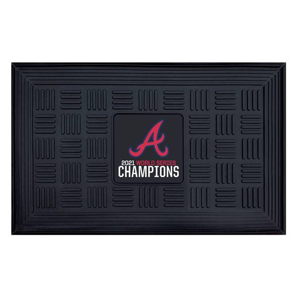 Atlanta Braves 2021 World Series Champions Vinyl Door Mat 19X31 inches