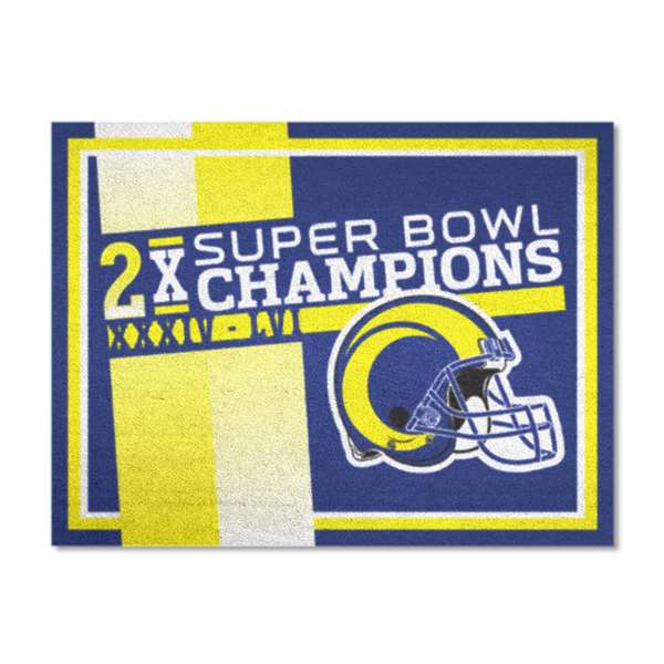 Los Angeles Rams Super Bowl LVI Champions Dynasty 8x10 Rug 87x117 inches