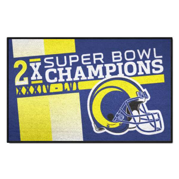 Los Angeles Rams Super Bowl LVI Champions Dynasty All-Star Mat 33.75x42.5 inches