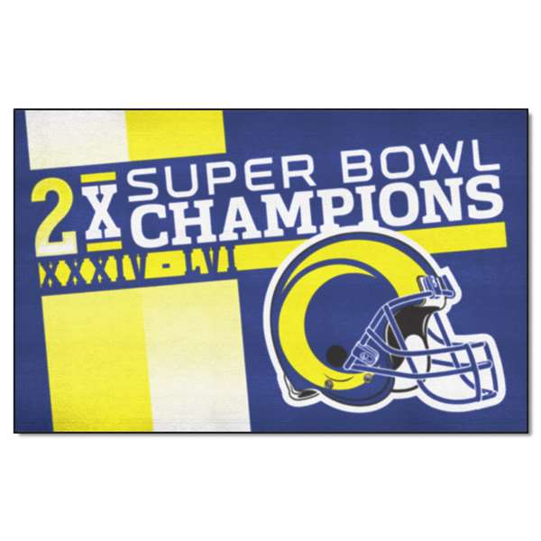 Los Angeles Rams Super Bowl LVI Champions Dynasty Ultimat Mat 59.5x94.5 inches