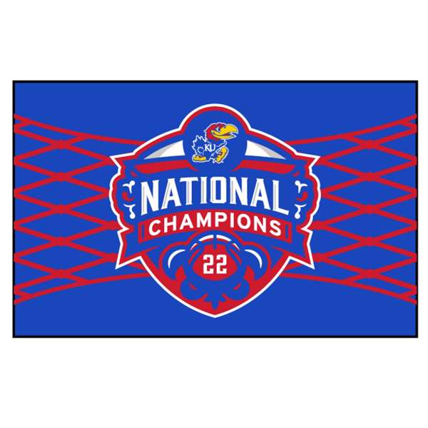 Kansas Jayhawks 2021-22 NCAA Basketball National Champions Starter Mat Accent Rug - 19in. x 30in.