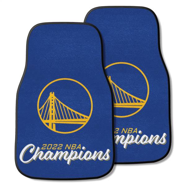 Golden State Basketball Warriors 2022 NBA Finals Champions 2-pc Carpet Car Mat Set