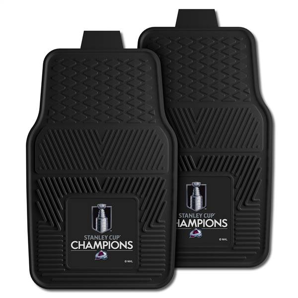 Colorado Hockey Avalanche 2022 Stanley Cup Champions 2-pc Vinyl Car Mat Set