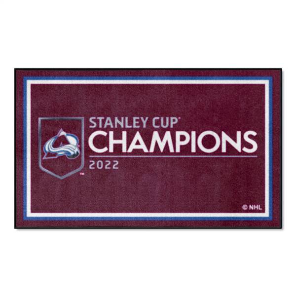 Colorado Hockey Avalanche 2022 Stanley Cup Champions 3x5 Rug
