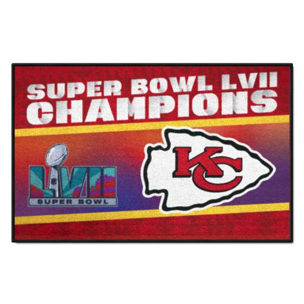 Kansas City Chiefs Super Bowl LVII Champions Starter Mat Accent Rug - 19in. x 30in.