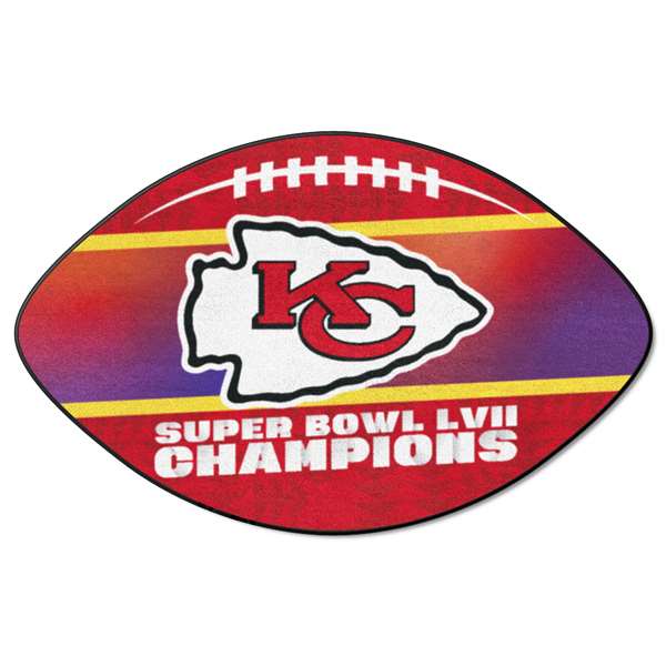Kansas City Chiefs Super Bowl LVII Champions  Football Rug - 20.5in. x 32.5in.