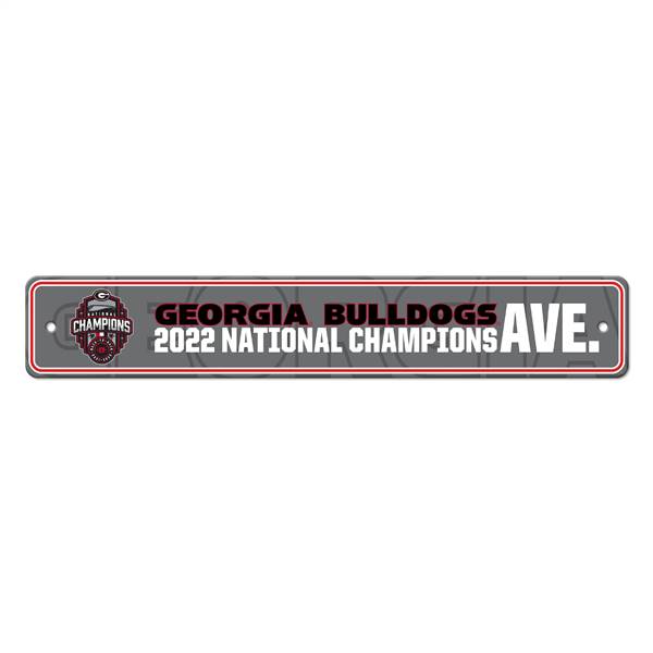 Georgia Bulldogs Football 2022-23 National Champions Street Sign 4x23.5x0.01 inches