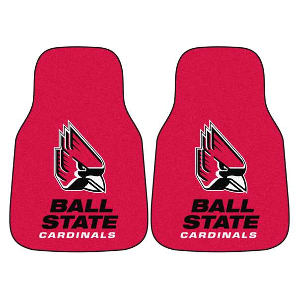 Ball State University Cardinals 2-pc Carpet Car Mat Set