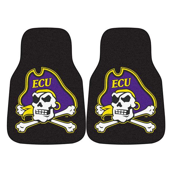 East Carolina University Pirates 2-pc Carpet Car Mat Set