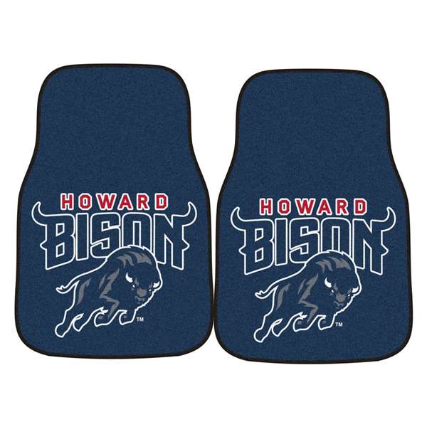 Howard University Bison 2-pc Carpet Car Mat Set