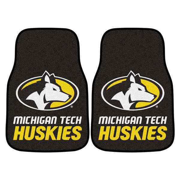 Michigan Tech University Huskies 2-pc Carpet Car Mat Set