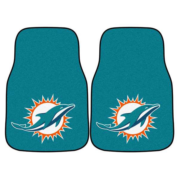 Miami Dolphins Dolphins 2-pc Carpet Car Mat Set