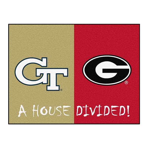 House Divided - Georgia Tech / Georgia House Divided House Divided Mat