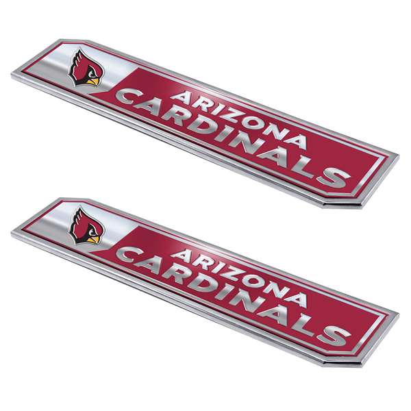 Arizona Cardinals 2 Piece Heavy Duty Aluminum Embossed Truck Emblem Set  60796