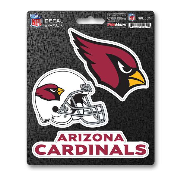 Arizona Cardinals 3 Piece Decal Sticker Set  60944