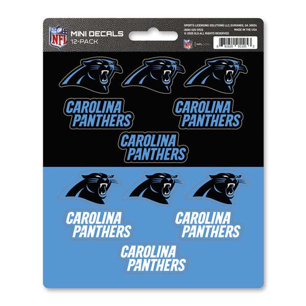 Carolina Panthers 12 Count Mini Decal Sticker Pack  