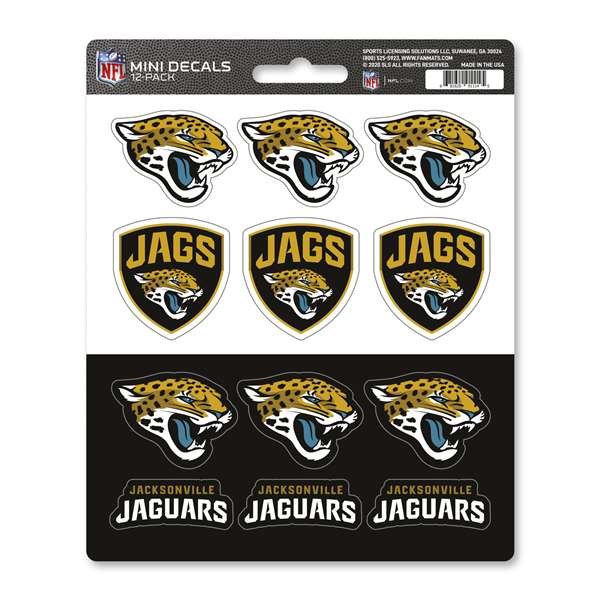 Jacksonville Jaguars 12 Count Mini Decal Sticker Pack  61123