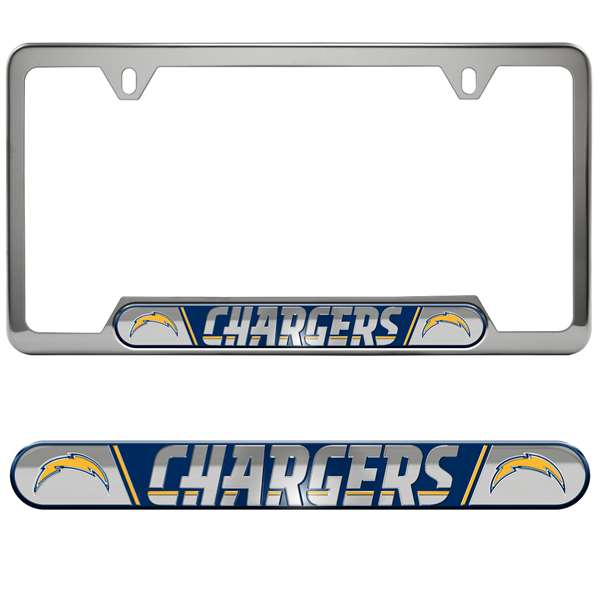 Los Angeles Chargers Embossed License Plate Frame Primary Logo and