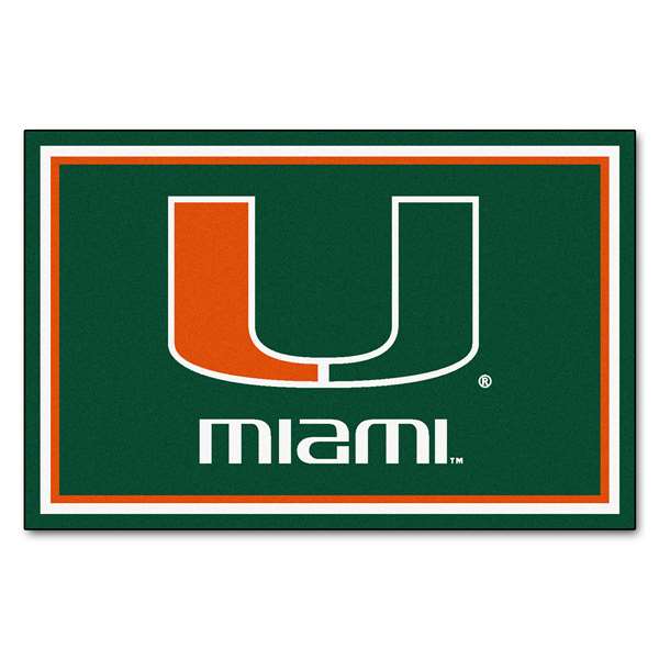 University of Miami Hurricanes 5x8 Rug