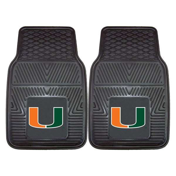 University of Miami Hurricanes 2-pc Vinyl Car Mat Set