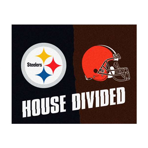 NFL House Divided - Steelers / Browns House Divided House Divided Mat