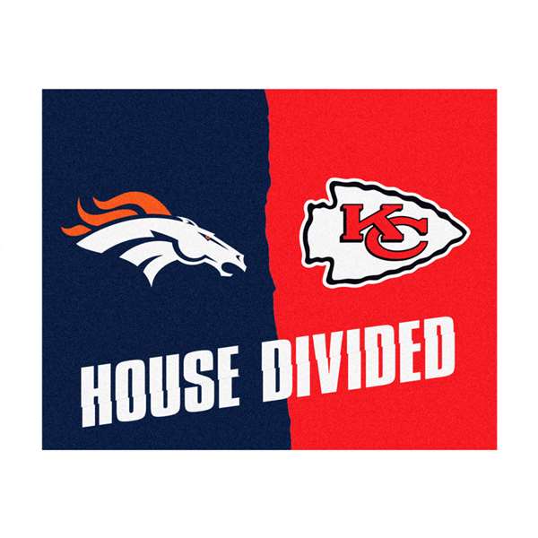 NFL House Divided - Broncos / Chiefs House Divided House Divided Mat