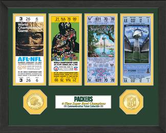 Green Bay Packers Super Bowl Championship Ticket Collection  