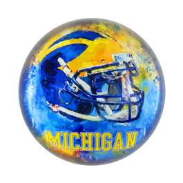 Michigan Wolverines Glass Dome Paperweight  