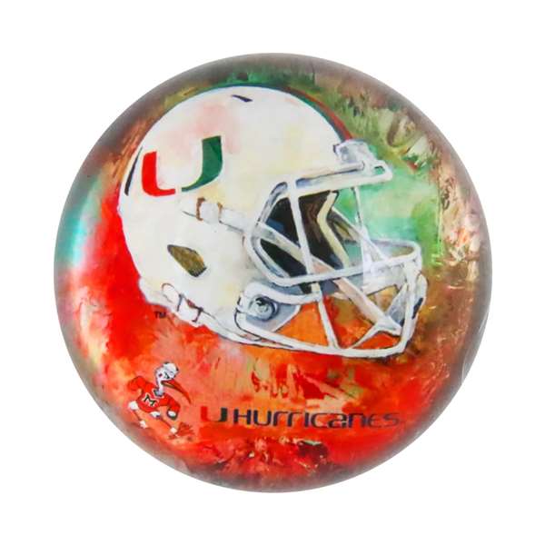 Miami Hurricanes Glass Dome Paperweight Glass Dome Paperweight  