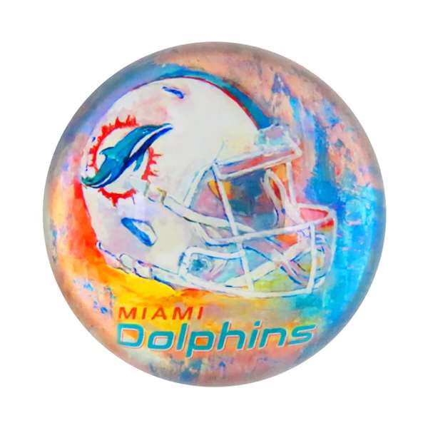 Miami Dolphins Glass Dome Paperweight  