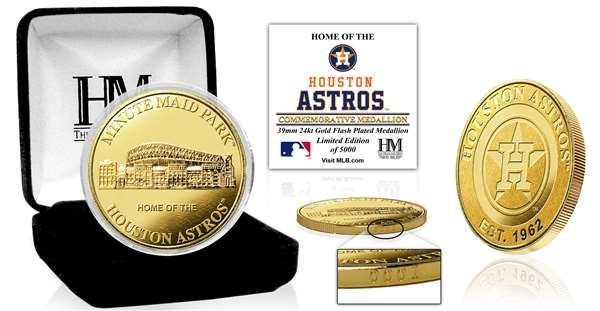 Houston Astros "Stadium" Gold Mint Coin  