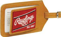 Rawlings  Heart of the Hide LUGGAGE TAG - TAN - 4 3/4 x 2 3/4 inches 