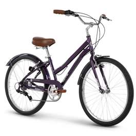 Huffy Sienna 7-speed Comfort Bike for Girls, 24-inch, Purple  