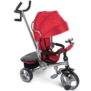 Huffy Malmo Luxe 4-in-1 Canopy Tricycle with Push Handle for Kids